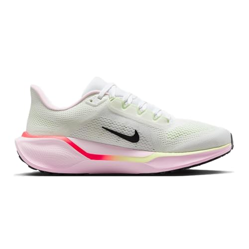 Nike Pegasus 41 Women's Road Running Shoes (IB4377-100, White/Pink Foam/Bright Crimson/Black) Size 8