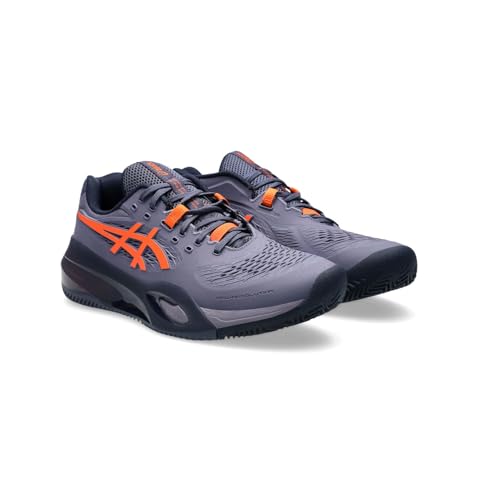 ASICS Men's Gel-Resolution X Clay Trainers, Greyish Purple Nova Orange, 13 US