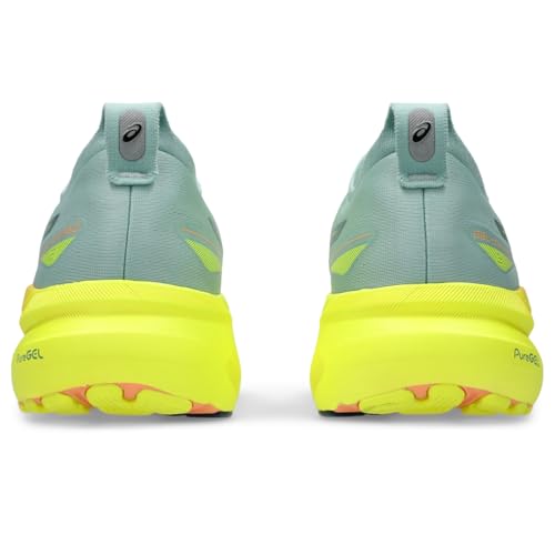 ASICS Men's Gel-Kayano 31 Running Shoes, 13, Light Celadon/Safety Yellow