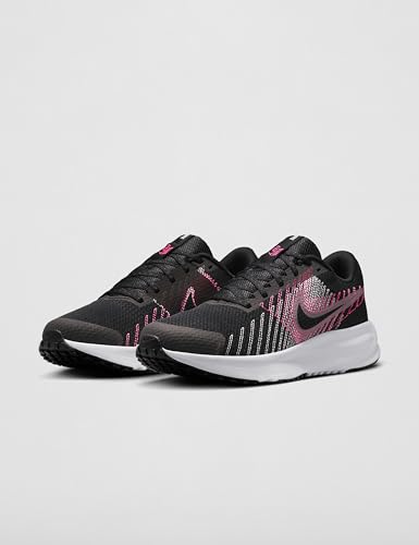 Nike Women's Run Defy Road Running Shoes, Black/Elemental Pink-Hyper Pink, 12