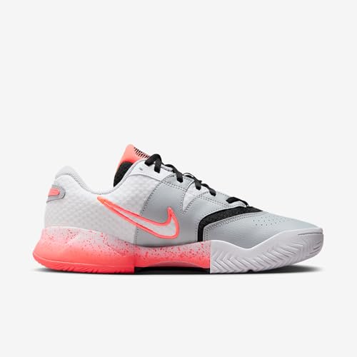 Nike NikeCourt Lite 4 Women's Tennis Shoes (White/Wolf Grey/Hot Lava) Size 8.5