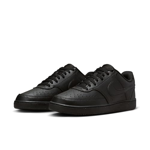 Nike Men's Court Vision Low Next Nature Shoes, Black/Black-Black, 10