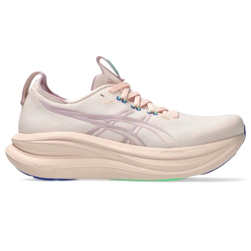 ASICS Women's Gel-Nimbus 28 Running Shoes, 8, Pearl Pink/MORGANITE