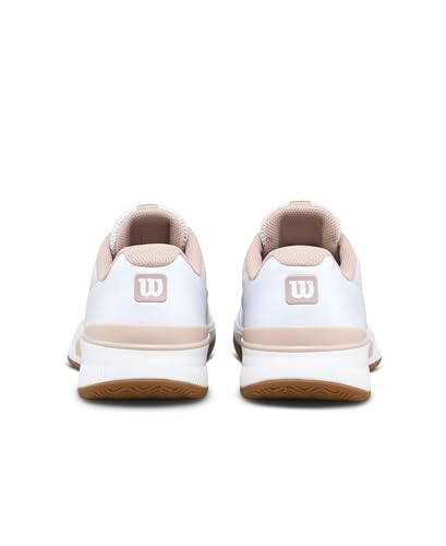 WILSON Intrigue Pro Women's Tennis Shoe - White/Cameo Rose/Gum, Size 5.5