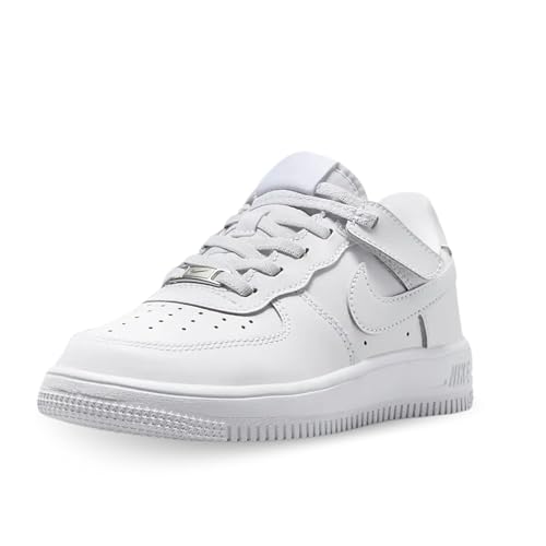 Nike Easy-On Force 1 Low - White/White/White, 9 Little Kid