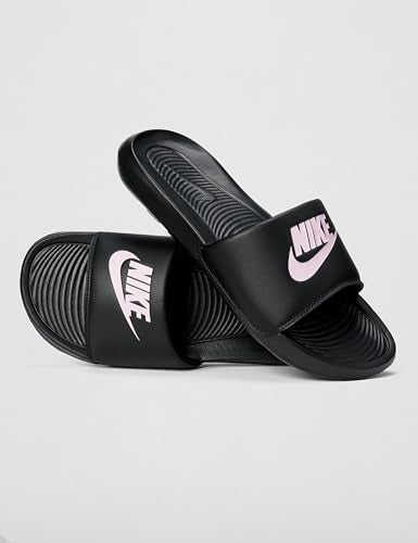 Nike Women's Victori One Slides, Black/Light Arctic Pink-Black, 10