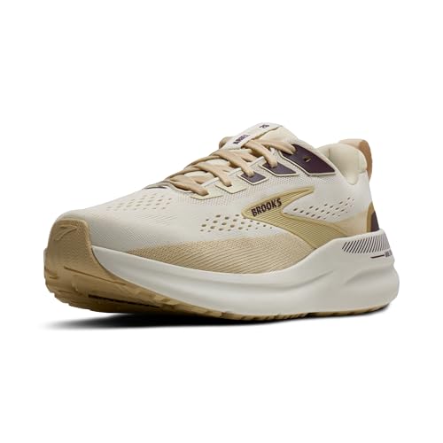 Brooks Women’s Ariel GTS 26 Supportive Running & Walking Shoe - Coconut/Sand/Potent Purple - 9 Wide