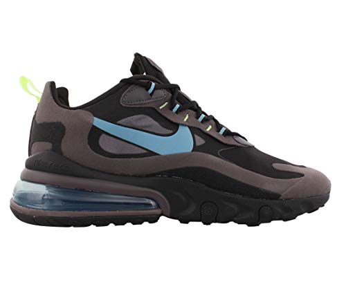 Nike Air Max 270 React Mens Shoes Size 10.5, Color: Charcoal Black/Cerulean/Thunder Grey
