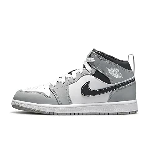 Nike Air Jordan 1 Pre School Shoes LT Smoke Grey/White-Anthractie 640734-078 2Y