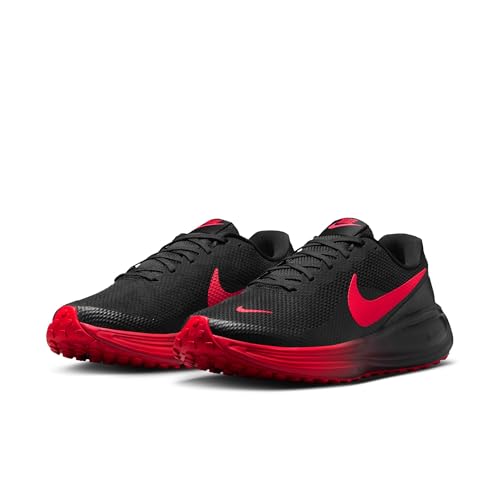 Nike Men's Revolution 8 Road Running Shoes, Black/Red Orbit-University Red, 12
