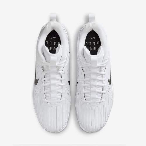Nike Alpha Menace Strong Men's Football Cleats (II5139-100, White/Metallic Silver/Black) Size 9