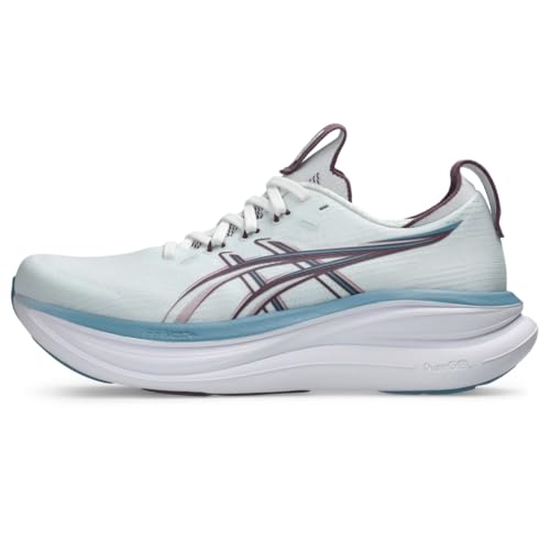 ASICS Women's Gel-Nimbus 28 Running Shoes, 8.5, Arctic Blue/Velvet Purple