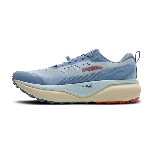 Brooks Women’s Cascadia 20 Trail Running Shoe - Nantucket/Blue/Tigerlily - 10.5 Medium