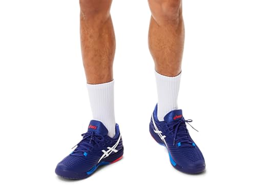 ASICS Men's Gel-Resolution 8 Tennis Shoes, 14, Dive Blue/White