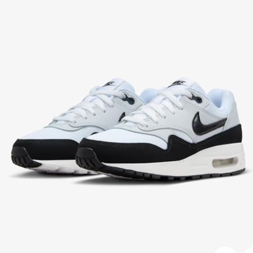 NIKE Air Max 1 Big Kids' Shoes (DZ3307-106,White/Black-Pure Platinum) Size 6.5