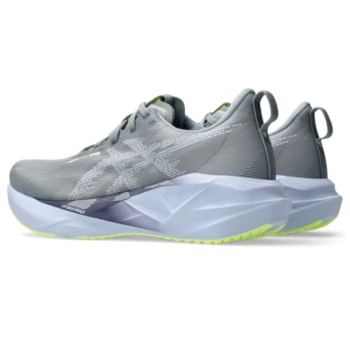 ASICS Women's NOVABLAST 5 Running Shoe, 7, Gravel/Blue Fade