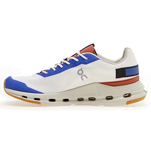 On Womens Cloudnova Form Textile Synthetic White Rust Trainers 9 US