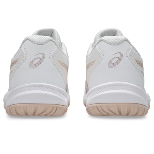 ASICS Women's Upcourt 6 Volleyball Shoes, 9, White/MORGANITE