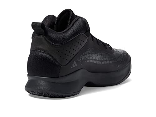 Adidas Cross Em Up 5 Basketball Shoe, Black/Black/Carbon, 6 Wide US Unisex Big_Kid