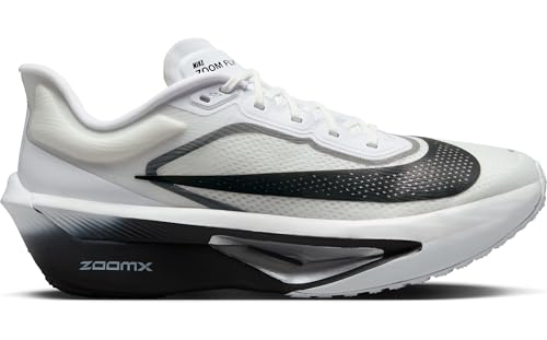 Nike Zoom Fly 6 Men's Road Racing Shoes (White/Smoke Grey/Metallic Silver/Black) Size 9