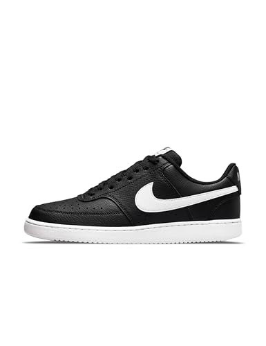 Nike Men's Court Vision Low Next Nature Shoes, Black/White-Black, 9.5