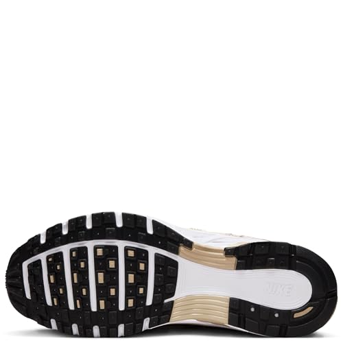 Nike Women's W P-6000 GldSneaker, White Black Grain MTLC Gold Grain, 9.5 US