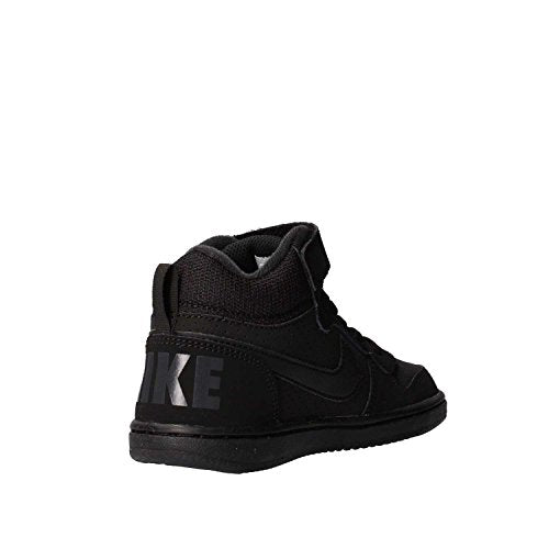 Nike Toddlers Court Borough Mid (TDV) Black/Black Basketball Shoe 4 Toddlers US