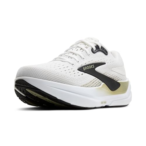 Brooks Men’s Ghost Max 3 Neutral Running & Walking Shoe - Bright White/Tea/Black - 11.5 Medium