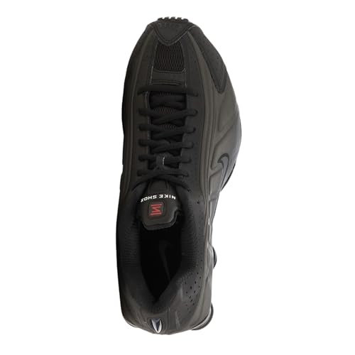 Nike Shox R4 Men's Shoes (HQ1988-001, Black/Black/Bright Crimson/Black) Size 11.5