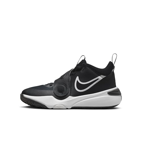 Nike Boy's Team Hustle D 11 Sneaker, Black White, 5.5 US
