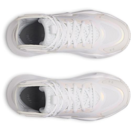 Under Armour Women's Highlight Ace 2 Volleyball Shoes, (100) White/White/Halo Gray, 8.5, US