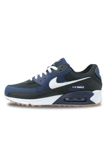 Nike Air Max 90 Men's Shoes (FB9658-400,Midnight Navy/Black/Gum Medium Brown) Size 9