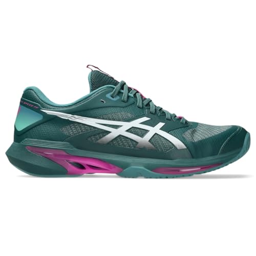 ASICS Men's Solution Speed FlyteFoam 4 Tennis Shoes, 12, Dark Neptune/White