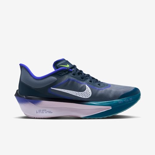 Nike Zoom Fly 6 Men's Road Racing Shoes (Obsidian/Persian Violet/Volt/White) Size 11