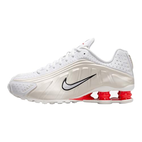 Nike Shox R4 Women's Shoes (AR3565-103, White/Phantom/Picante Red/White) Size 6.5