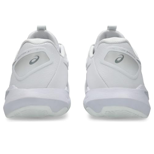 ASICS Women's Solution Speed FF 4 Clay Tennis Shoes, 8, White/Pure Silver