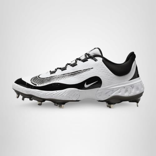 Nike Alpha Huarache Elite 4 Low Baseball Cleats (FD2745-110, White/Black) Size 13