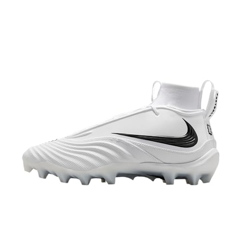 Nike Alpha Menace 5 Pro Men's Football Cleats (White/White/Black) Size 11