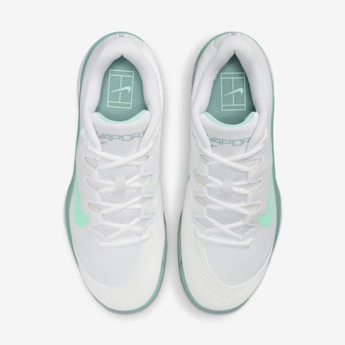 Nike Vapor 12 Women's Hard Court Tennis Shoes (White/Cannon/Mint Foam) Size 8