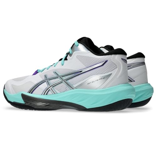 ASICS Men's Sky Elite FF MT 4 Volleyball Shoes, 10.5, White/Radiant Amethyst
