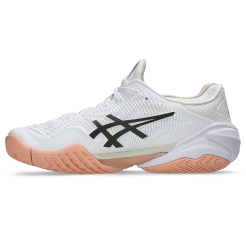 ASICS Women's Court FF 3 Tennis Shoes, 8.5, White/Black Coffee