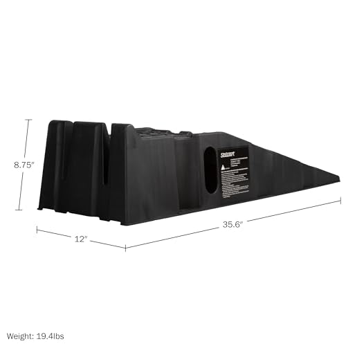 Car Ramps 2-Pack - Heavy-Duty Car Lifts for Home Garage or Shop - 13,000lb GVW Capacity, 6,500lb Load Capacity Per Pair, 3,250lb Per Ramp - SUV, Agricultural Vehicle, or Pickup Truck Ramp by Stalwart