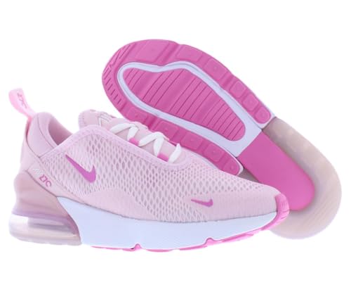 Nike Air Max 270 Little Kids' Shoes (IB4436-663, Pink Foam/Summit White/Platinum Violet/Playful Pink) Size 11