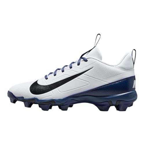Nike Alpha Menace 4 Shark Football Cleats (White/Midnight Navy/Black) Size 7.5