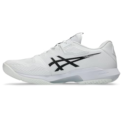 ASICS Men's Solution Speed FlyteFoam 4 Tennis Shoes, 10.5, White/Black