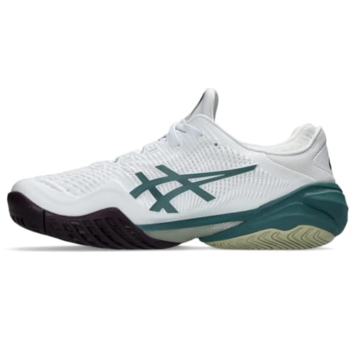ASICS Men's Court FF 3 Tennis Shoes, 9.5, White/Foggy Teal