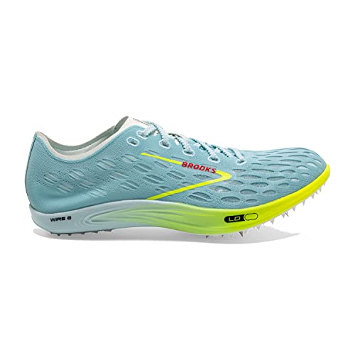 Brooks Men’s Wire 8 Running Shoe - Blue Glow/Nightlife/Red - 12 Medium