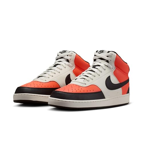 Nike Men's Court Vision Mid, Turf Orange/Black-Sail, 9.5