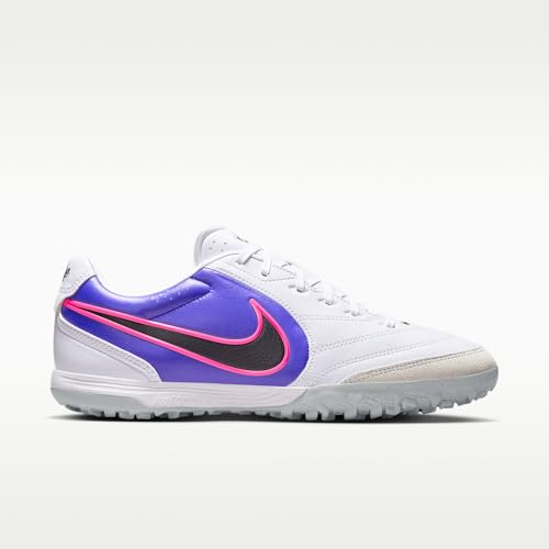 Nike Tiempo Ligera Pro Turf Low-Top Soccer Shoes (White/Racer Blue/Pink Blast/Black) Size 11.5
