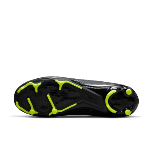 Nike Men's Mercurial Zoom Vapor 15 Academy MG Sneaker, Black/DK Smoke Grey-Summit White-Volt, 9.5 UK